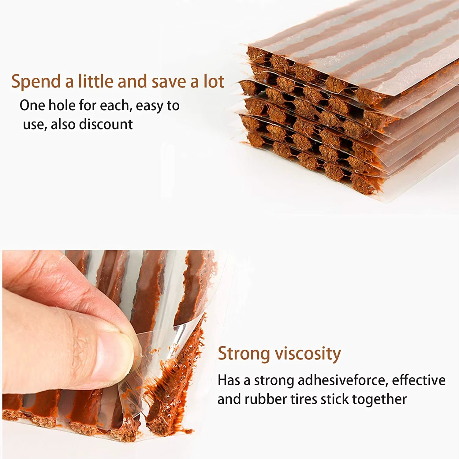 Tire Repair Strings Rubber Strips, Tire Repair Plugs for Cars