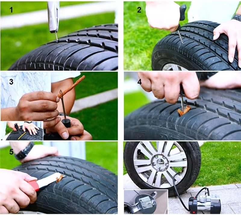 Tire Repair Strings Rubber Strips, Tire Repair Plugs for Cars